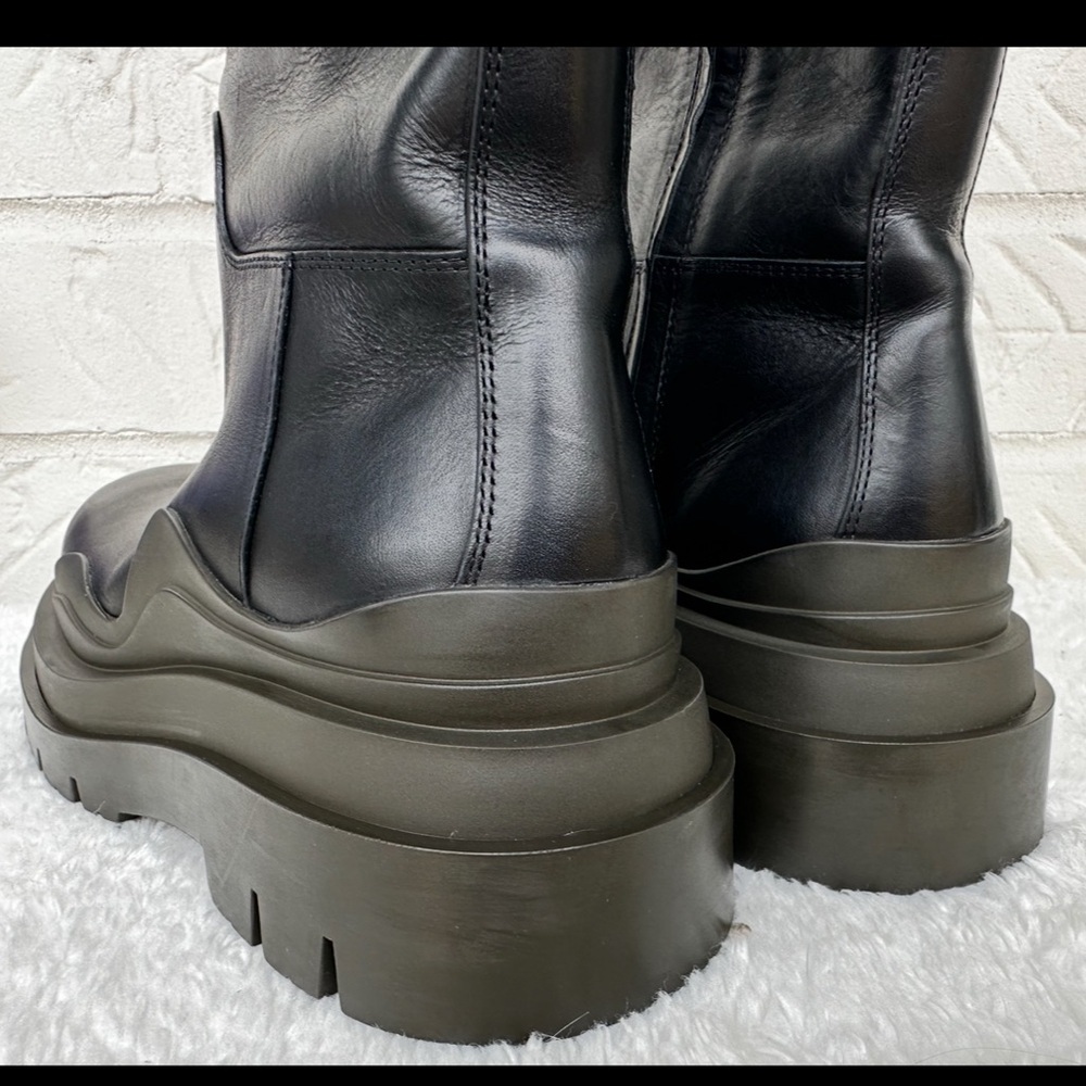 New BOTTEGA VENETA Tire Knee-High Leather Boots Size 36.5 - Picture 7 of 16